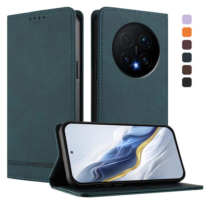 Leder Retro Diebstahlsichere Brieftasche Flip Case Für Honor Magic 8 Lite Magic8 Pro 5G BKQ-AN10 Hülle Handyhülle Magnetverschluss Kartenfach