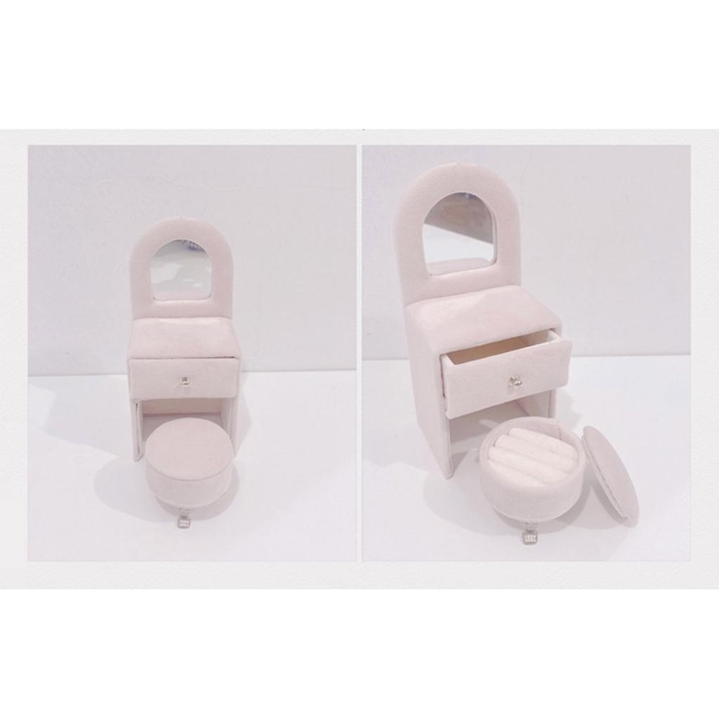 Sofa Shaped Jewelry Box Beautiful Jewelry Case Jewelry Storage Organizers Plush Texture for Fashionable Jewelry Storage