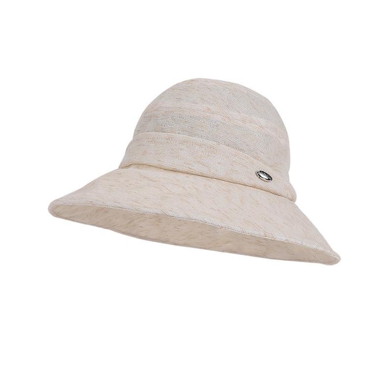 Sun Protection Wide Brim Hat For Women Summer Stylish Foldable Polyester Sun Hat