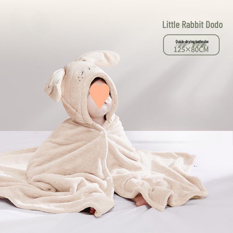 Kinderbadjas met capuchon: Superzachte, Absorberende, Sneldrogende, Dikke Poncho Badjas voor Pasgeborenen