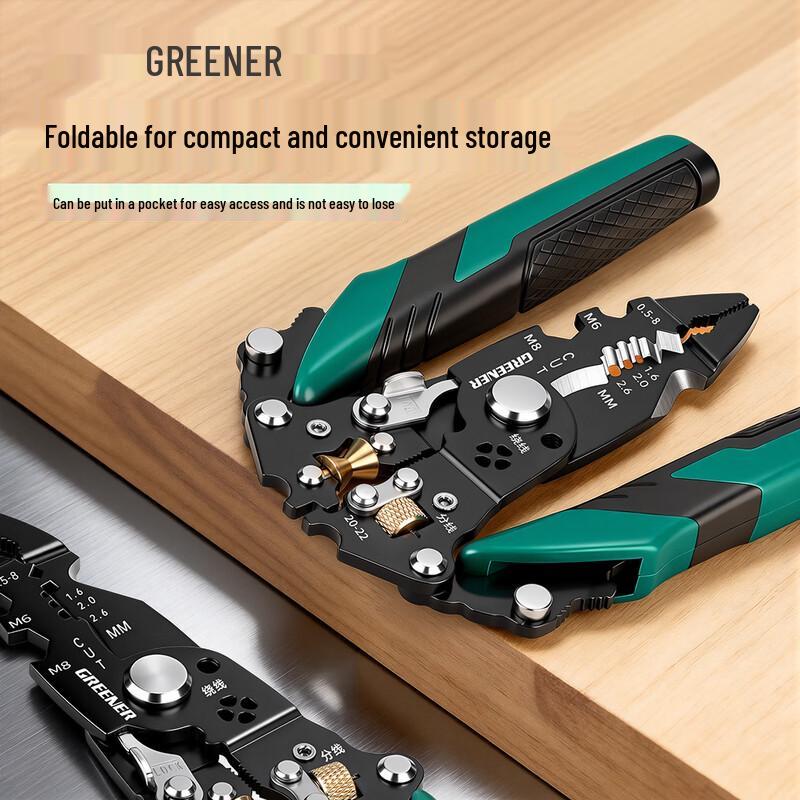 Greener 12-in-1 Foldable Multifunctional Wire Stripper