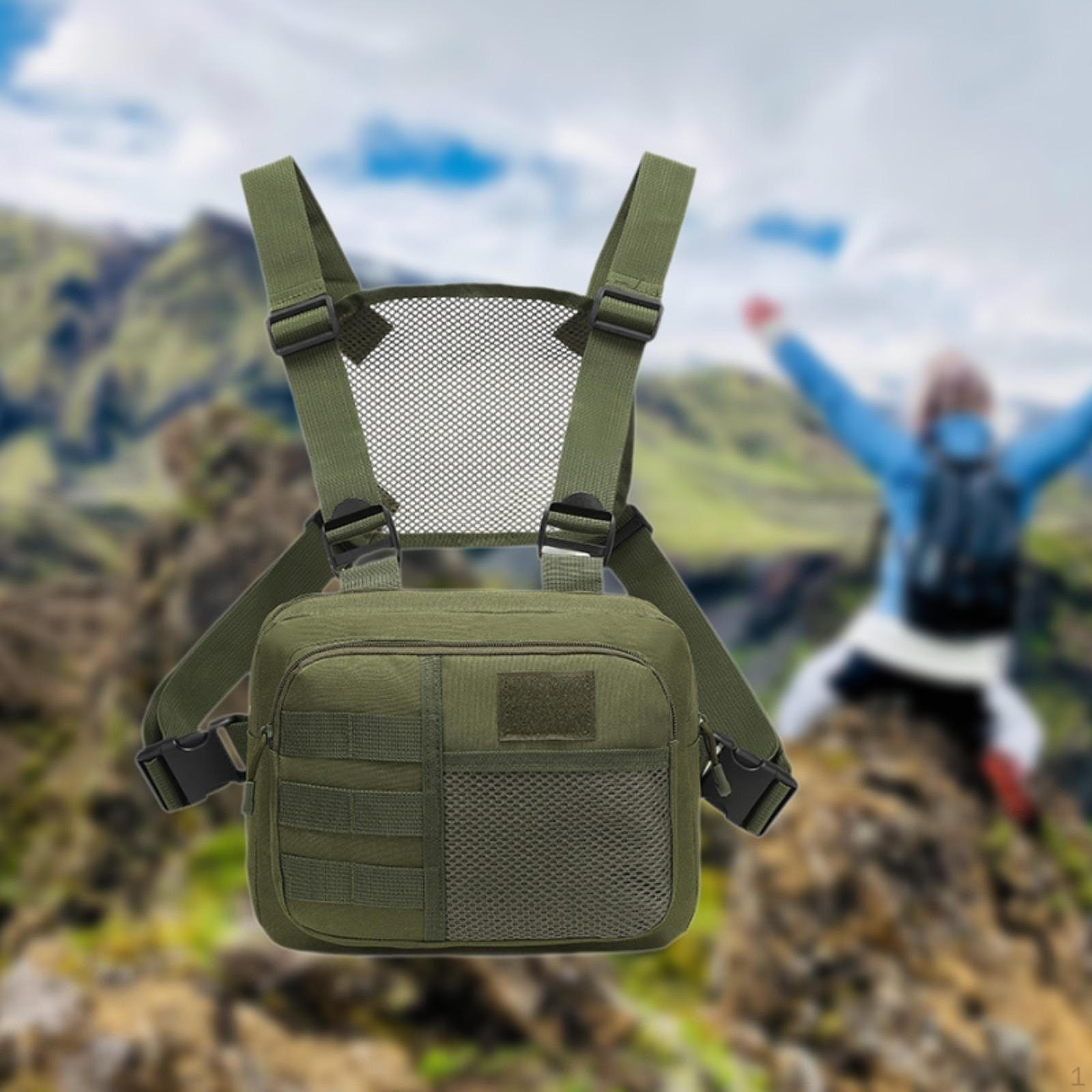 

Износостойкий чехол для переноски с регулируемыми ремнями, модная и практичная сумка-жилет зелёный