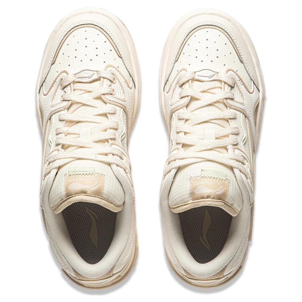 New LiNing Future Flow Cushioning Support Wear-Resistant Slip-Resistant Low-Top Casual Shoes Women's Beige Umber AGCU048-9