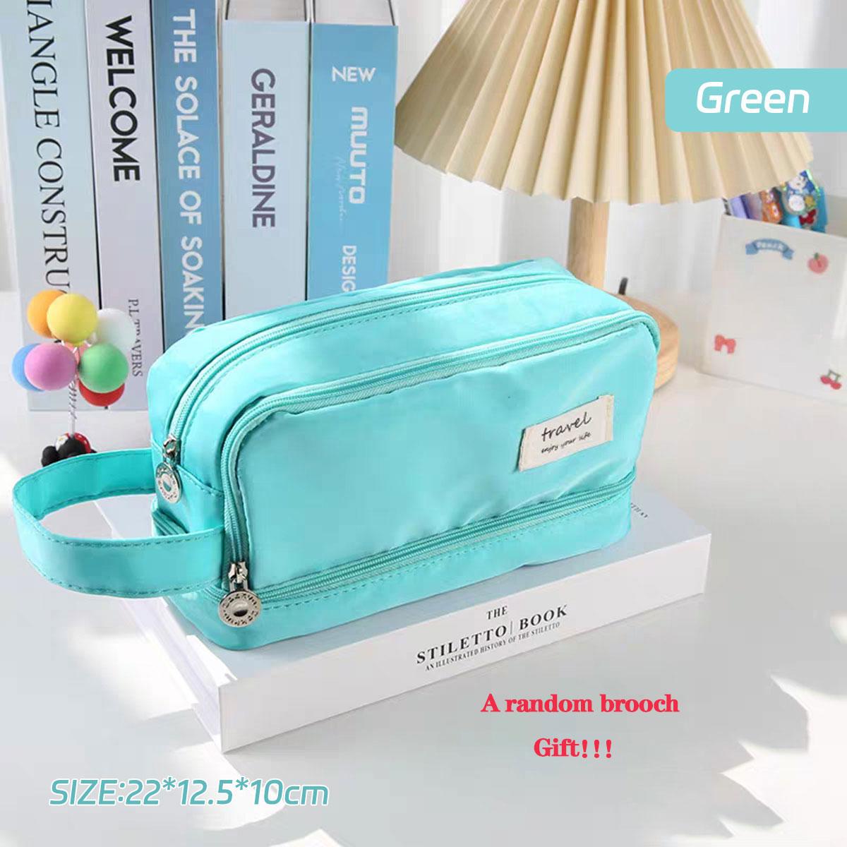 

Macaron Case Double layer Large Capacity pencil bag Adorable Back to School Stationery Supplies Schools Offices Beautiful Pattern