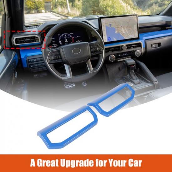 ABS Blue Dashboard Side Air Vent Outlet Cover Trim For Toyota Tocoma 2024