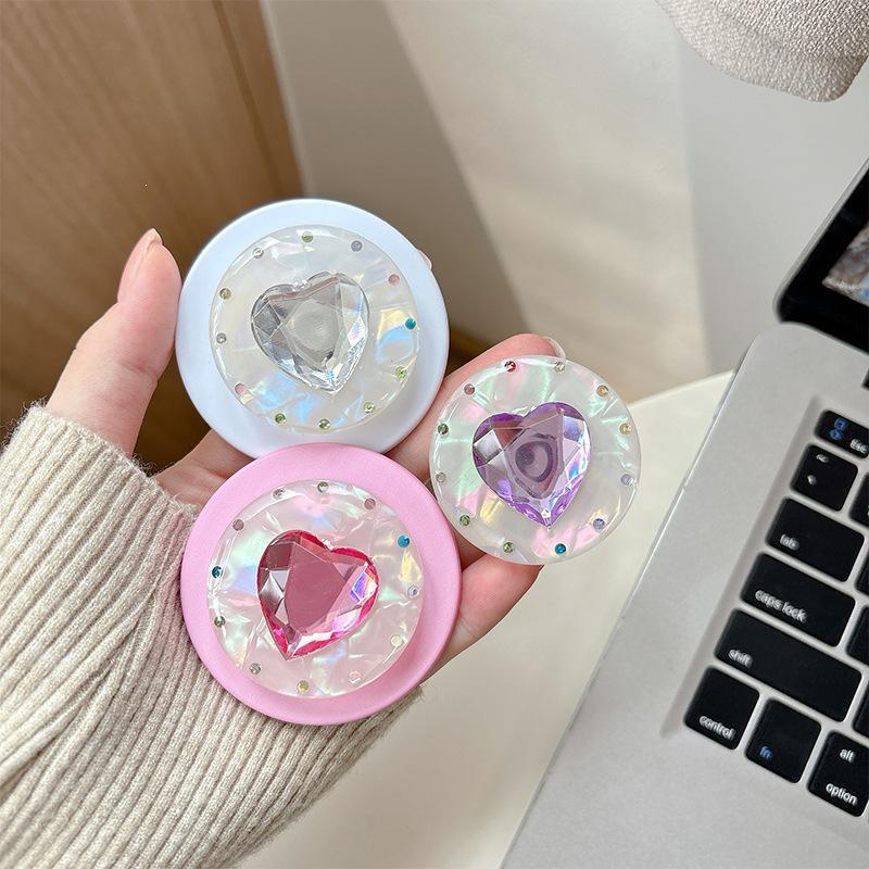 Magnetic Rhinestone Phone Holder with Retractable Airbag for Women