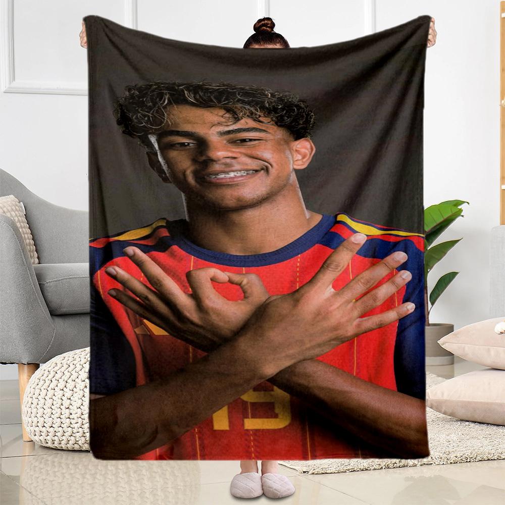 Lamine Yamal's World Cup Champion Celebration Blanket Ultra-Soft Perfect for Couch Sofa Office for All Occasions Warmthful Decor Birthday Christmas Gi