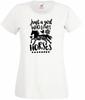 Just a Girl Who Loves Horses White Cotton FOTL Kids  Top T Shirt