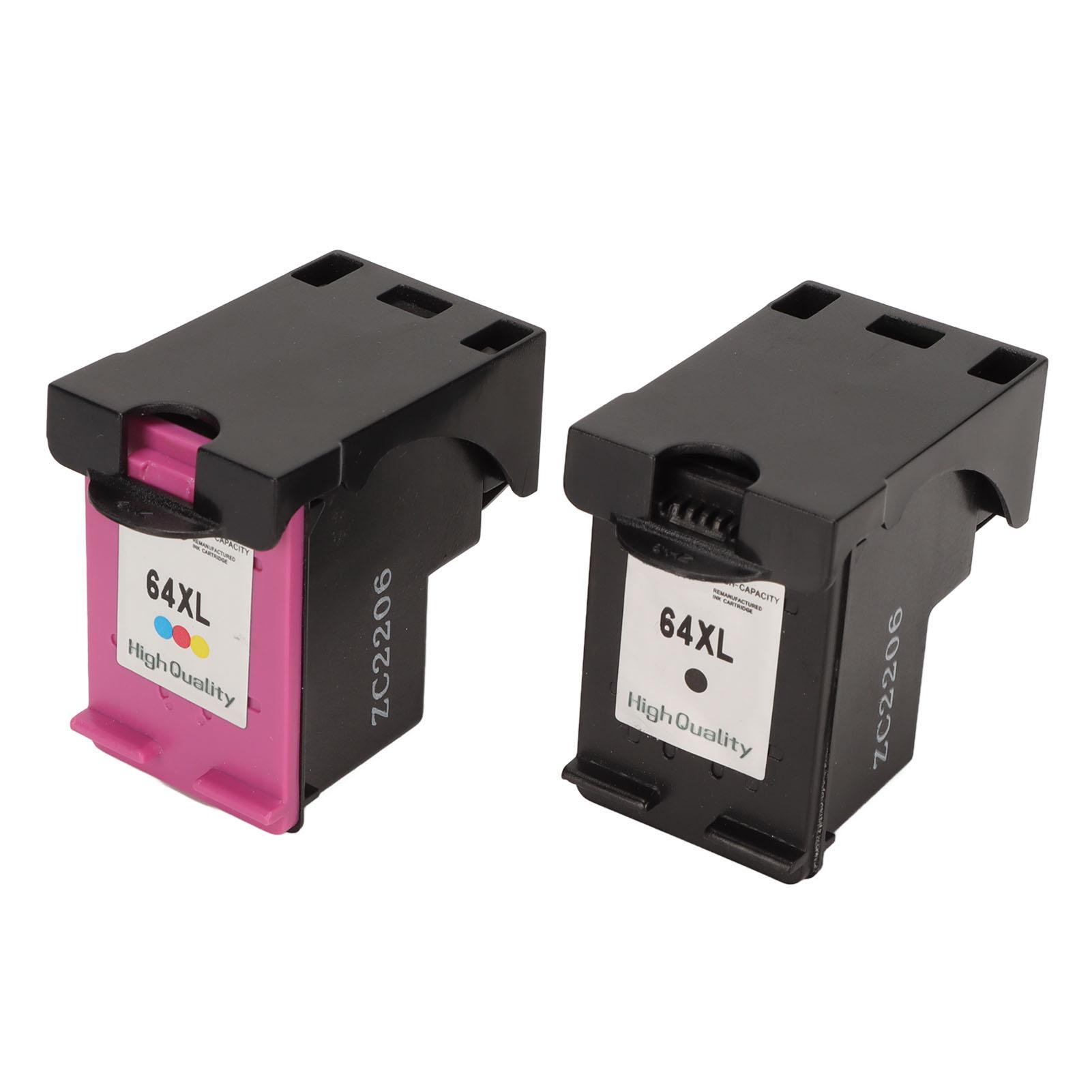 

2Pcs 64XL Print Cartridge Durable ABS High Density Sponge Large Capacity Inkjet Cartridge for Envy