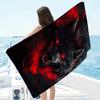 Wolf King Artistic Beach Towel, Cool Melancholic Animal Print Quick-Dry Sand-Free Microfiber Bath Towel for Travel and Swim