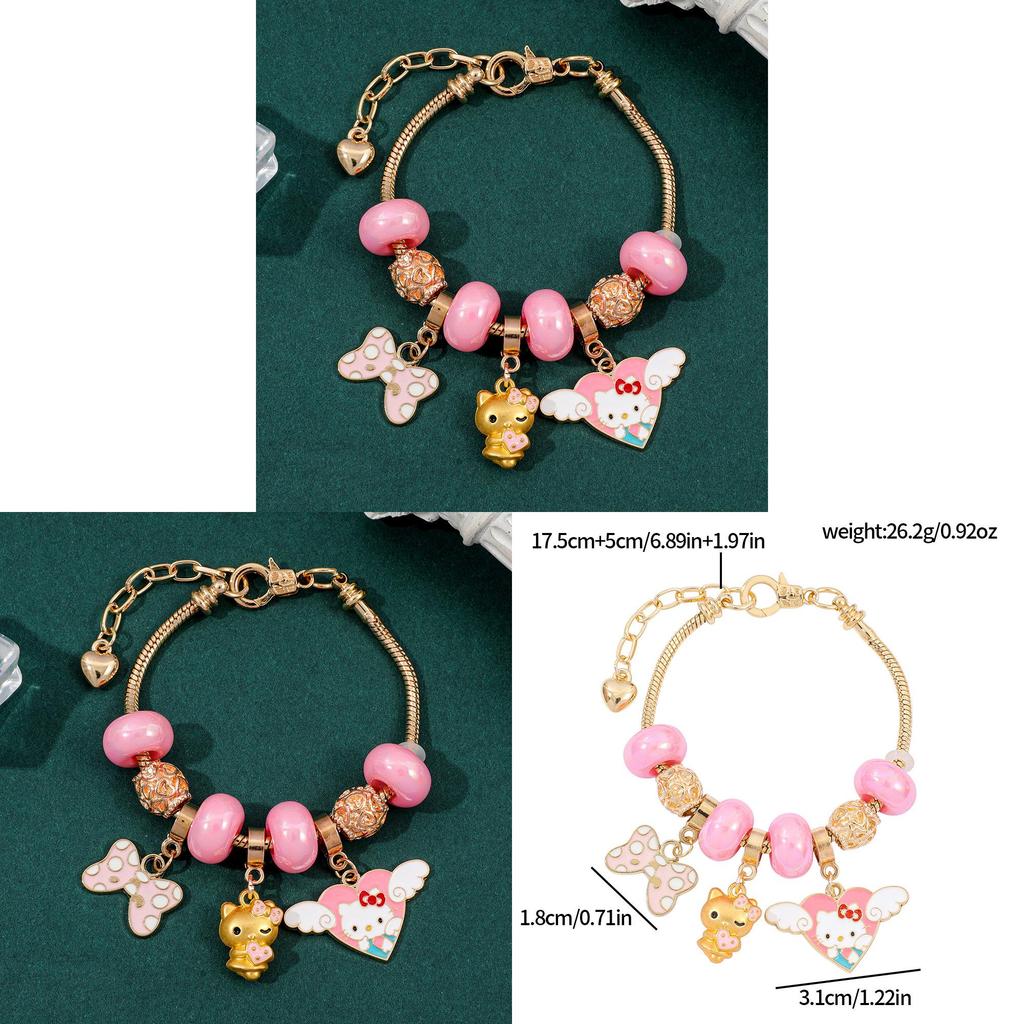 Hello Kitty Kinder Armband mit Zinklegierung für Geschenke