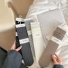 Double Needle Calf Socks Ultra-Thin Stacking Socks Wind Blogger With The Same Soft Korean Vertical Striped Ballet Shoes