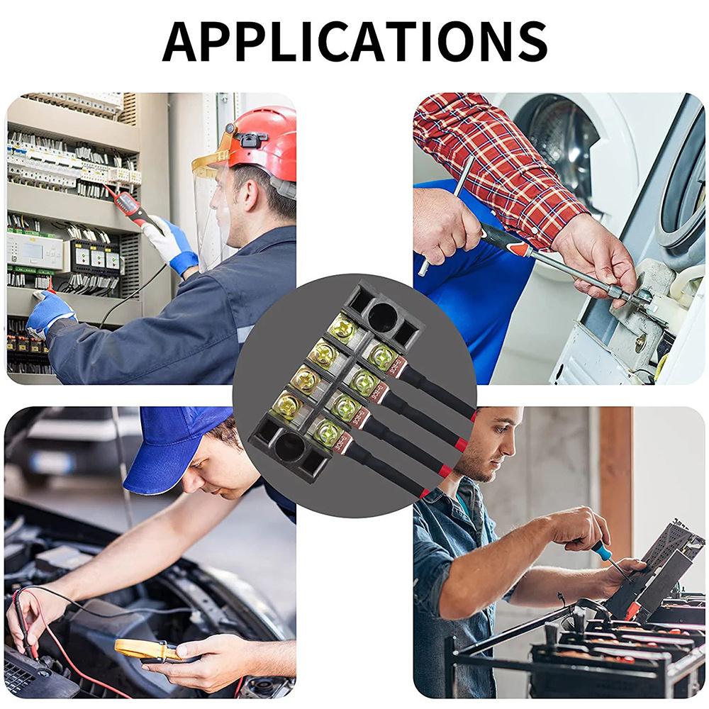 100 buc Conectori Terminali din Cupru, AWG 4 6 8 10 12 Kit Papuci Inelari Cu Tub Termocontractabil 50 Papuci Cablu Baterie, Cu 50 Tub Termocontractabil