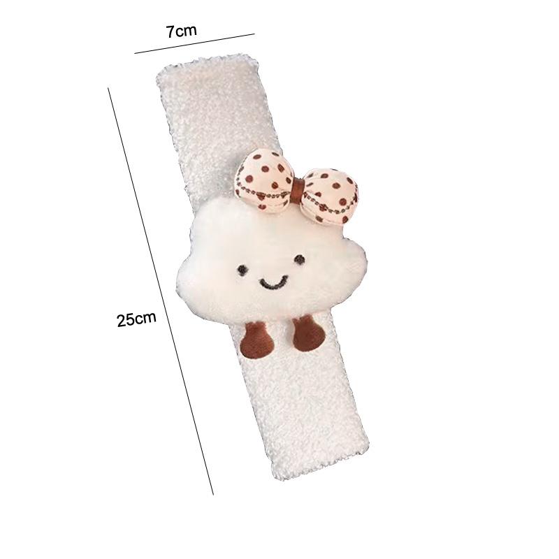 Cute Cartoon Bow Cloud Car Seat Belt Cover Imitation wool Plush Seatbelt Shoulder Pad Protector Auto Neck Support Cushion