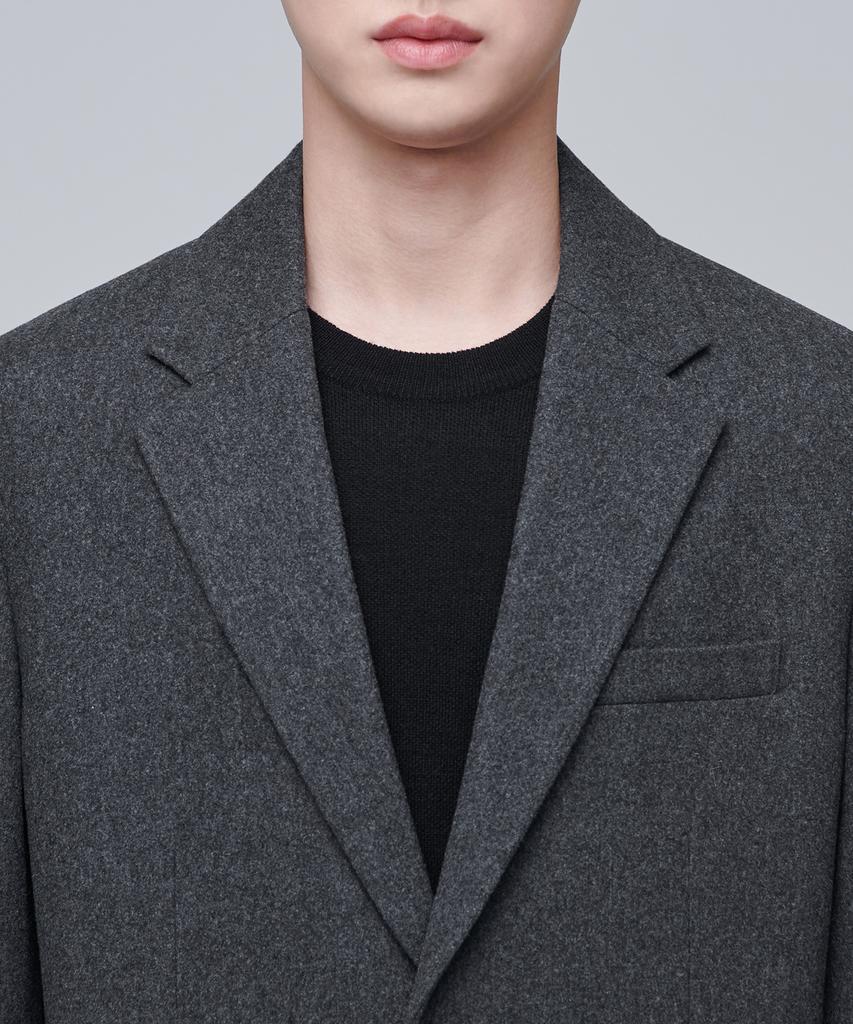 Musinsa Standard Wool Flannel Oversized Blazer [Medium Grey]