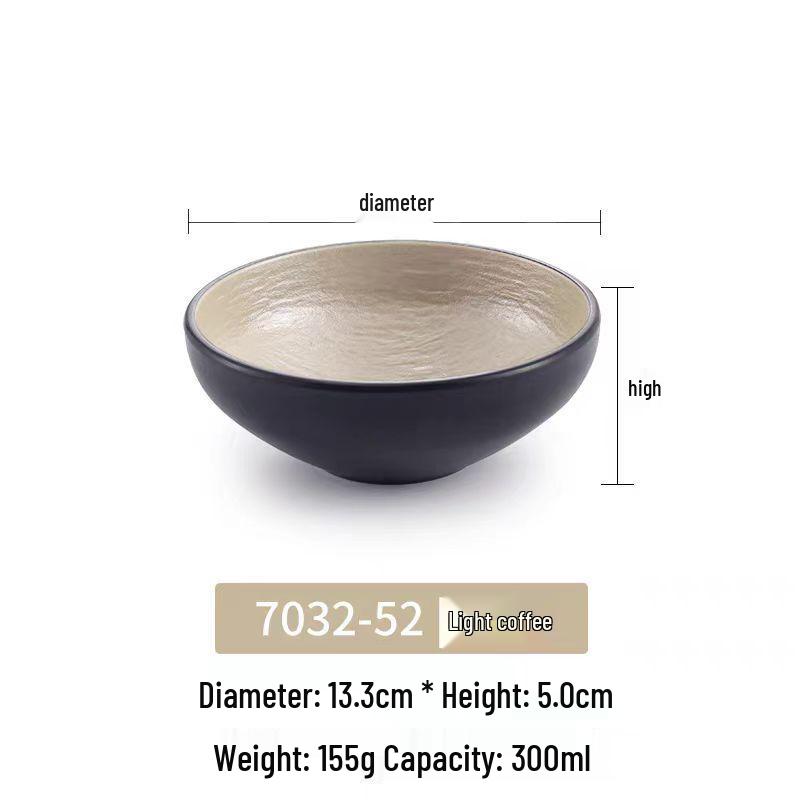 Melamine Japanese Conical Hat Bowl - Large Plastic Soup, Rice, and Noodle Bowl