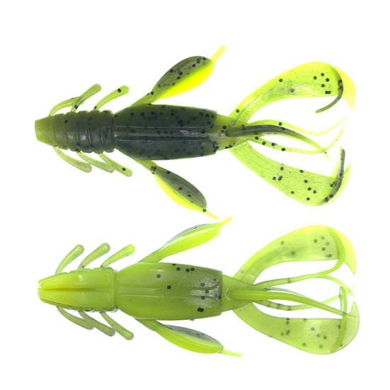1/4Pcs 10.5g/10cm Soft Crayfish Lure Artificial Swimbait Reusable Bionic Simulation Lobster Fake Shrimp Bait Freshwater Saltwater Trout Bass Fishing