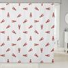 Lobster Shower Curtain Nautical Bathroom Shower Curtain Sets Retro Cartoon Ocean Stripes Marine Life Sea Wild Animals Fabric