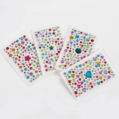Children's DIY Rhinestone Face and Crystal Diamond Stickers Set