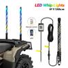 30cm/1ft Fernbedienung LED Flaggenmastlichter Bunte Flaggenmast-Spiralantennen-Peitschenlichter für UTV ATV Offroad-Truck Sandbuggy