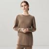 Lekasha Cashmere Mid-Length Loose Round Neck Sweater