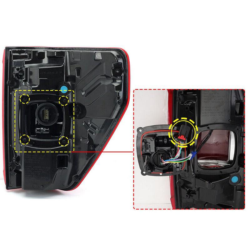 Ford F-150 LED Taillights 2021-2023 with Blind Spot, Black Background