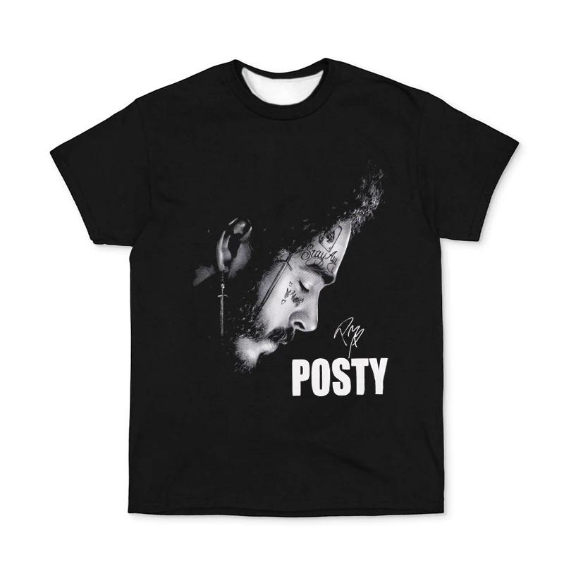 

Футболка с коротким рукавом Post Malone, Портрет европейского и американского уличного рок-рэпера GHETTO Star, Повседневный унисекс быстросохнущий топ XL