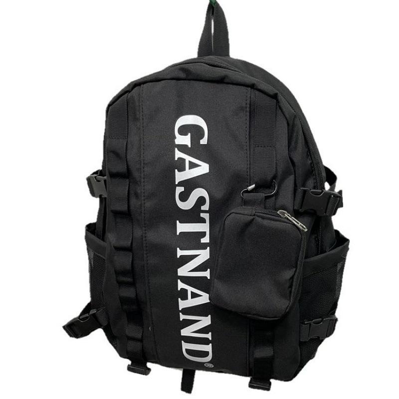 

Backpack women 2025 new fashion trend large capacity letter sports couple waterproof men travel messenger bag men чорний