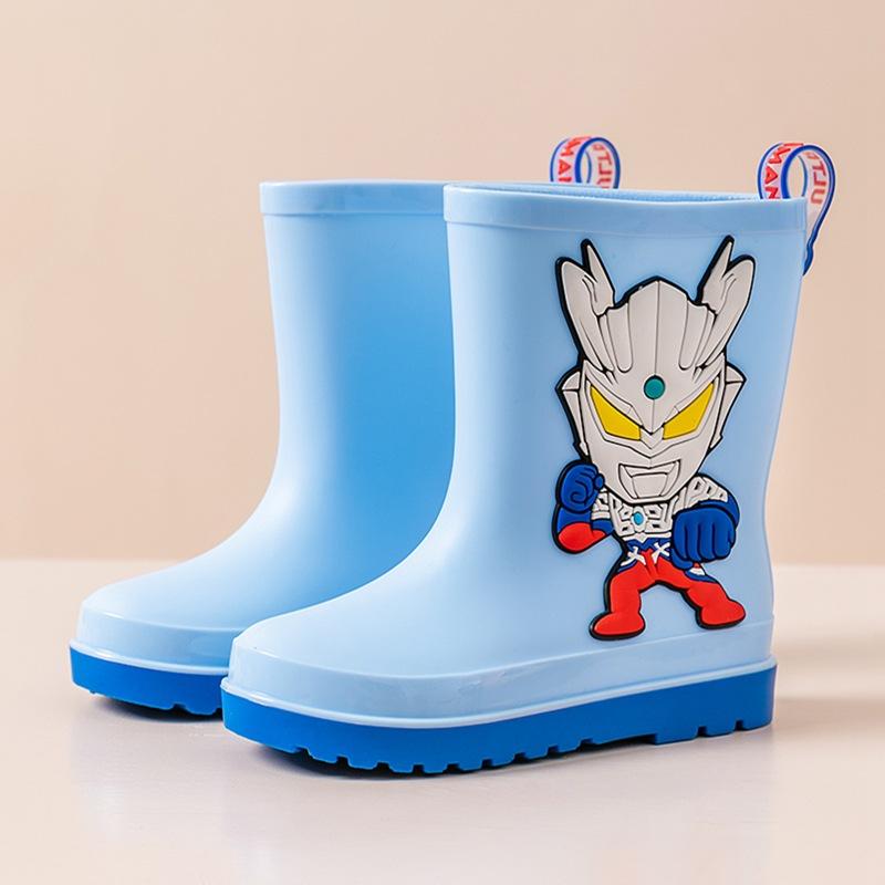 

Дитячі дощові черевики середньої висоти, нековзні та зносостійкі, дитячі мультяшні дощові чоботи на м якій підошві, гумові черевики з широкою халявою 22