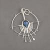 Ciondolo in labradorite, ciondolo in argento sterling 925 con pietra preziosa fatto a mano, gioiello antico, come regalo, gioielli in argento