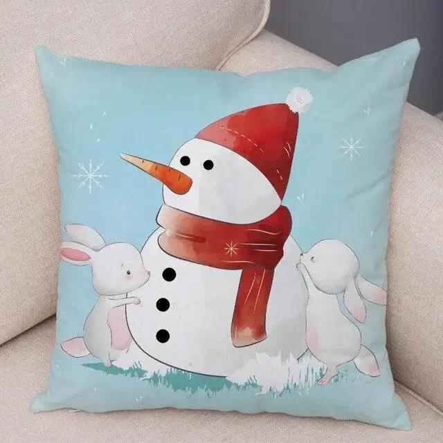 Cute Cartoon Giraffe Fox Reindeer Pillow Cover Nordic Children's Room Decoration Sofa Home Animal Cushion