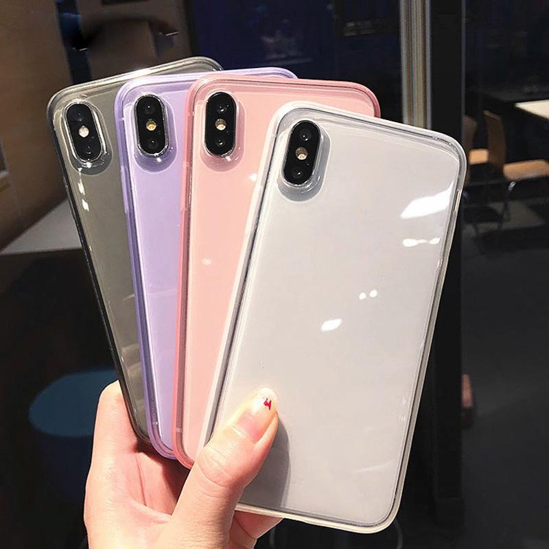 Colorful Transparent Phone Case For iPhone 6 6s 7 8 Plus X XR XS Max ...