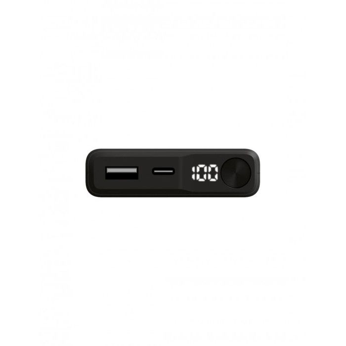 Powerbank Ksix Mini Lithium-Polymer 10.000 mAh 10 W USB-A auf USB-C Kabel Inklusive Gleichzeitiges Laden Schwarz (MagSafe, 10.000 mAh)