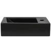 Rectangular Wash Basin + Faucet Hole Ceramic Black 46 X 25.5 X 12 Cm