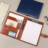Faux Leather Writing Portfolio Clipboard with Cover for A4 Letter Legal Pad Holder Business Conference Office Notepad Organizer