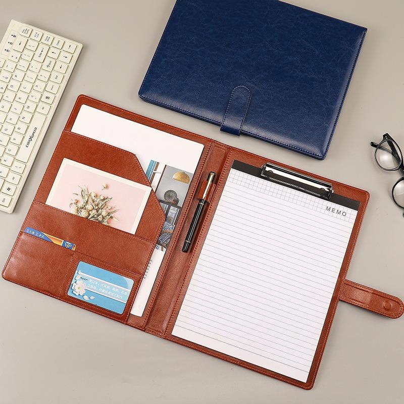 Faux Leather Writing Portfolio Clipboard with Cover for A4 Letter Legal Pad Holder Business Conference Office Notepad Organizer