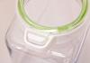 Iwasaki Kogyo Lustroware Storage Keypot Set of Dishwasher Made in Japan Containers, Canisters, Series, 550ml, 2, White/Green, One-Push Open/Close,