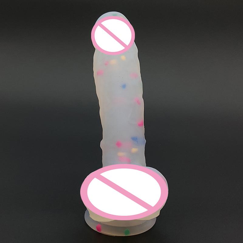 Colorful Lambskin Dildo Huge Realistic Cock Adult Liquid Silicone Dildo Sex Toys for Woman Silicone Penis Realistic Dildo