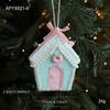 New Christmas Ornaments Cute Pink Cartoon Macaron Foam Candy Christmas Tree Pendant Pendant Props