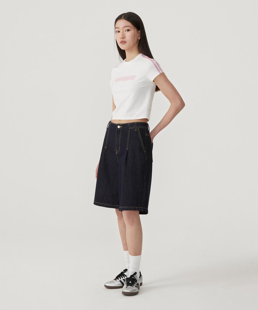 COVERNAT WOMAN Baby Fit Cooper Logo T-Shirt White