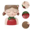 Cartoon Girl Planter Decorative Plant Pot Home Decoration Desktop Flowerpot Small Resin Flower