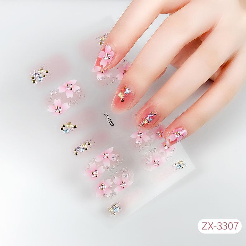 Водонепроницаемые наклейки для ногтей, 3D цветные алмазные наклейки для ногтей, беременные женщины могут использовать алмазные наклейки для ногтей, полные наклейки