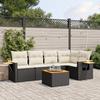 VidaXL Garden Lounge Set with Cushions 6 Pcs, Patio Sofas, Patio Furniture Set, Outdoor Furniture, Black 3259193