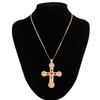 Zircon Cross Pendant Necklace for Women 2024 Fashion Imitation pearl Flower Beaded Choker Necklace Statement Y2K Jewelry Gifts