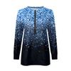 Women Casual Long Sleeve Basic Quarter Zipper  Print Flowers Pullover Sweatshirts Casual Top Fall Clothes