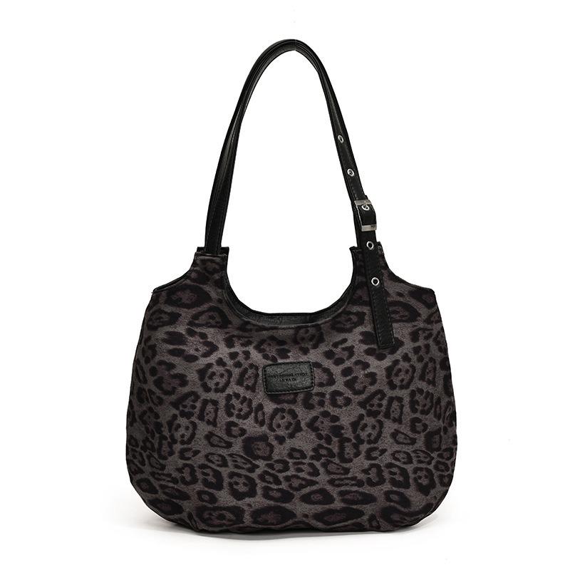 Today's Popular Retro Leopard Print Big Bag Women's New Autumn Fashion Versatile Commuter Shoulder Tote Bag