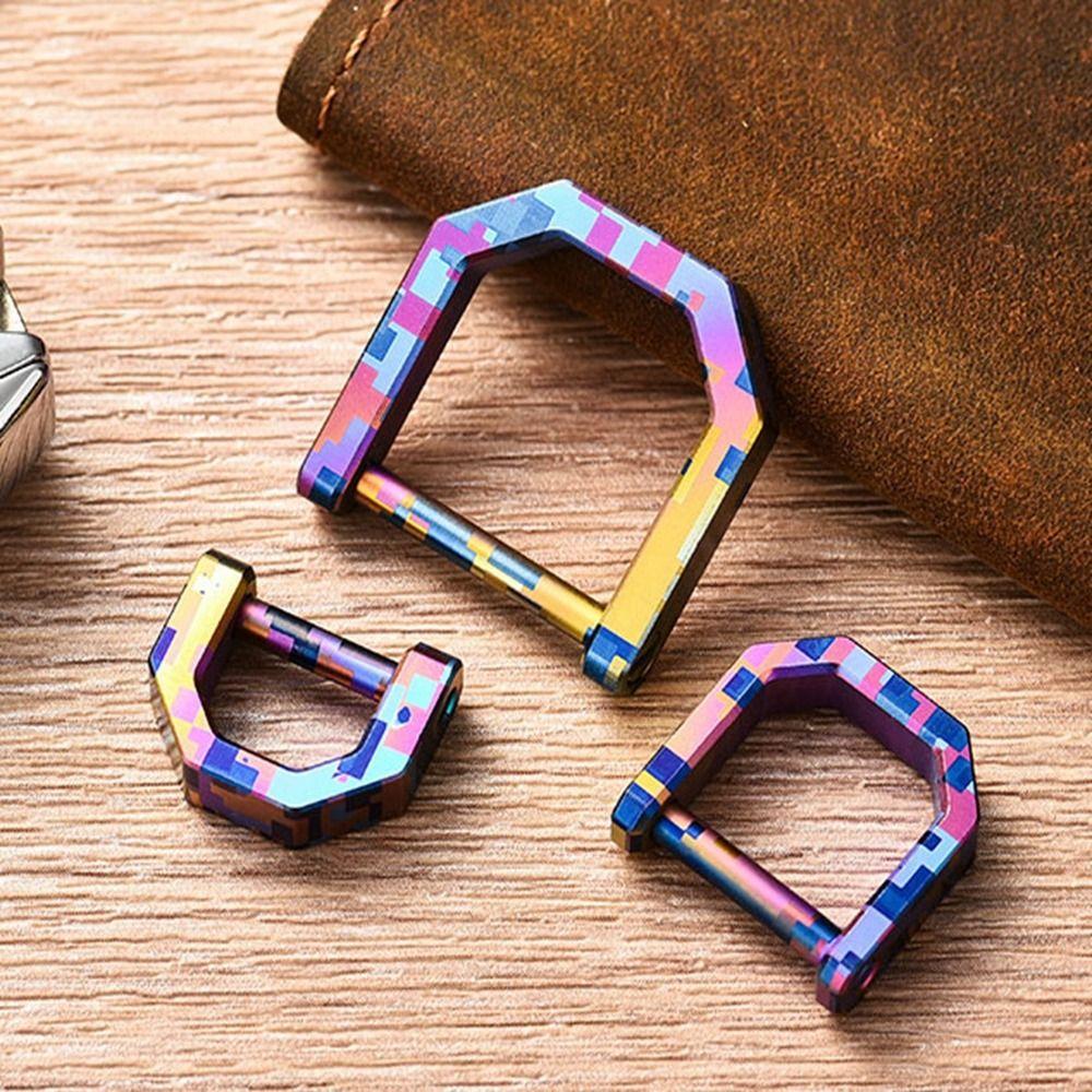 Tragbare Titan Hufeisen Schnallen Multifunktionale Schlüsselanhänger Haken Outdoor Zubehör