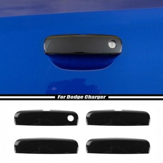 Car Door Handle Trim Bezel Cover For Dodge Charger 10-23 Accessories Gloss Black
