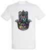 Illuminati Hand Hamsa Men's T-Shirt Mens Womens Tees Top Illuminati Masonic Society Eye Free