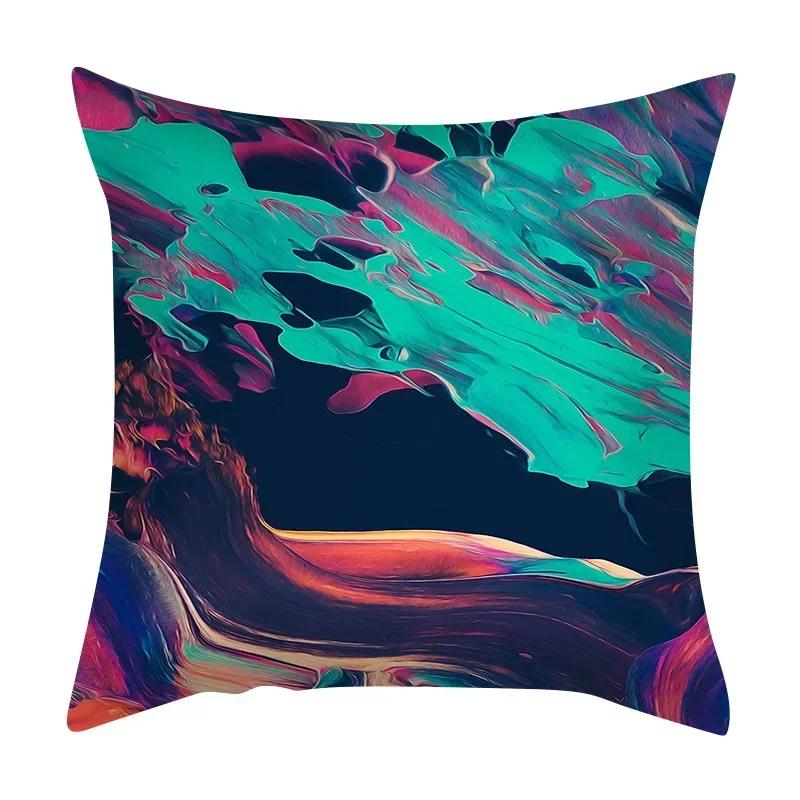 Sofa Car Seat Decor Home  Chair Cushion Cover Abstract Irregular Ink Marble Pattern Pillow
